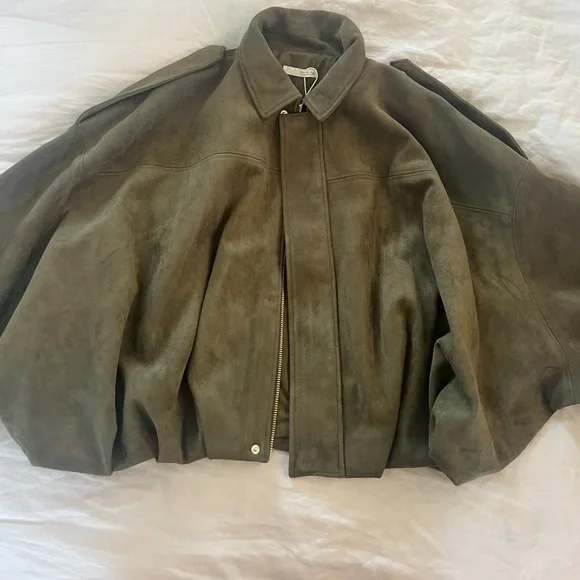 Zara Faux Suede Women's Bomber - Picture 5 of 6